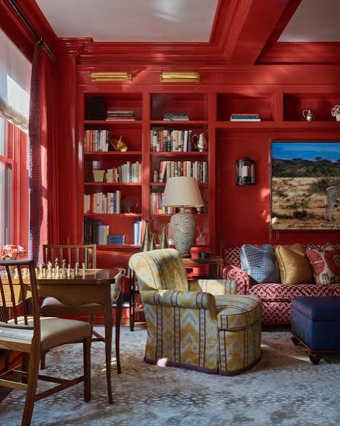 Dark red interior design example 2