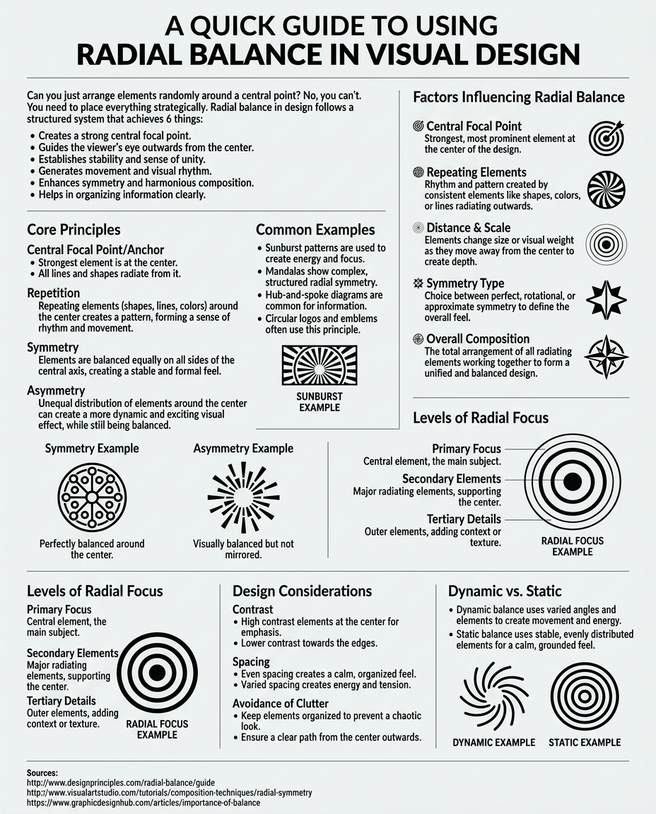 Radial balance example in design