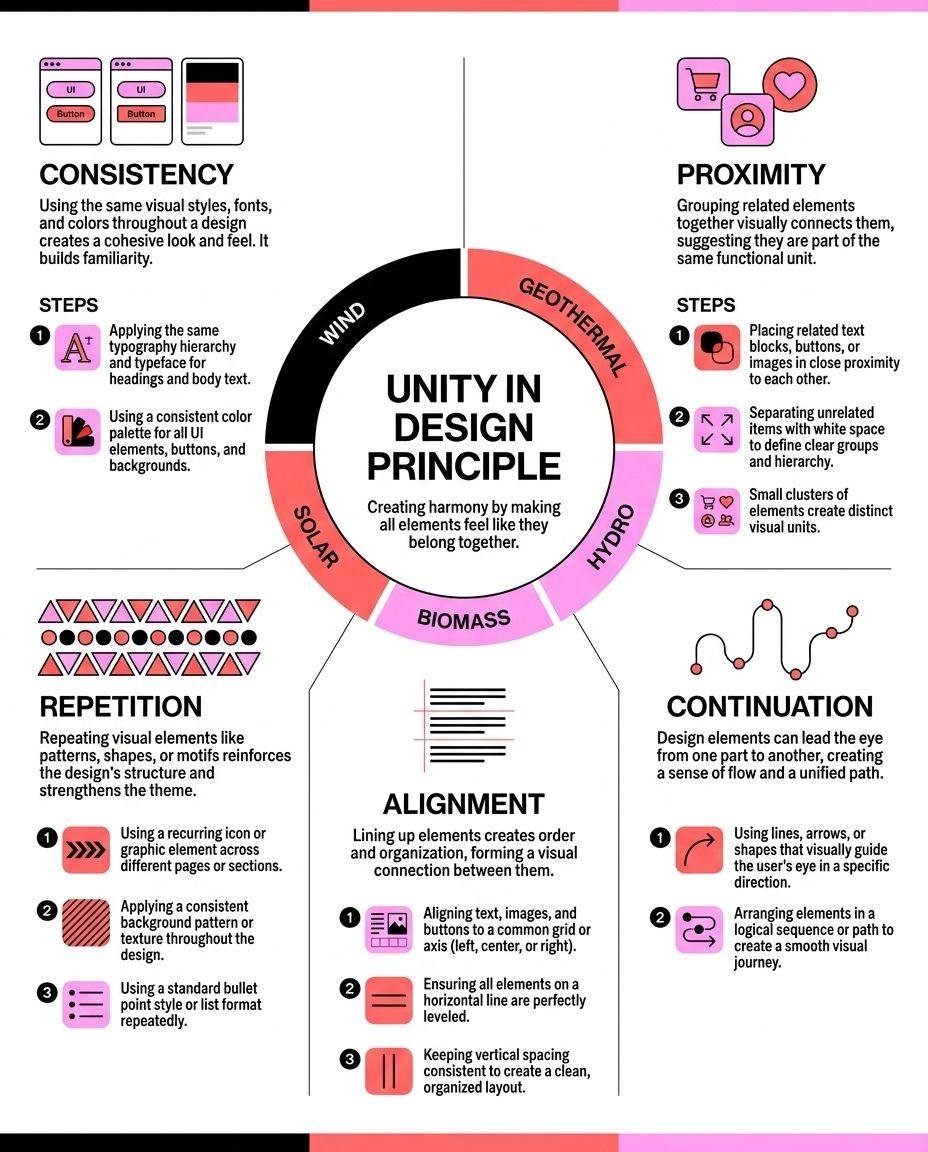 Unity in design principle - visual coherence