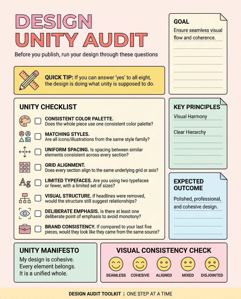 Unity audit checklist for design