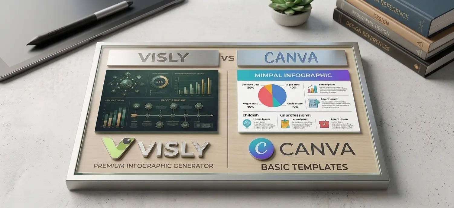 Visly vs Canva for LinkedIn Graphics